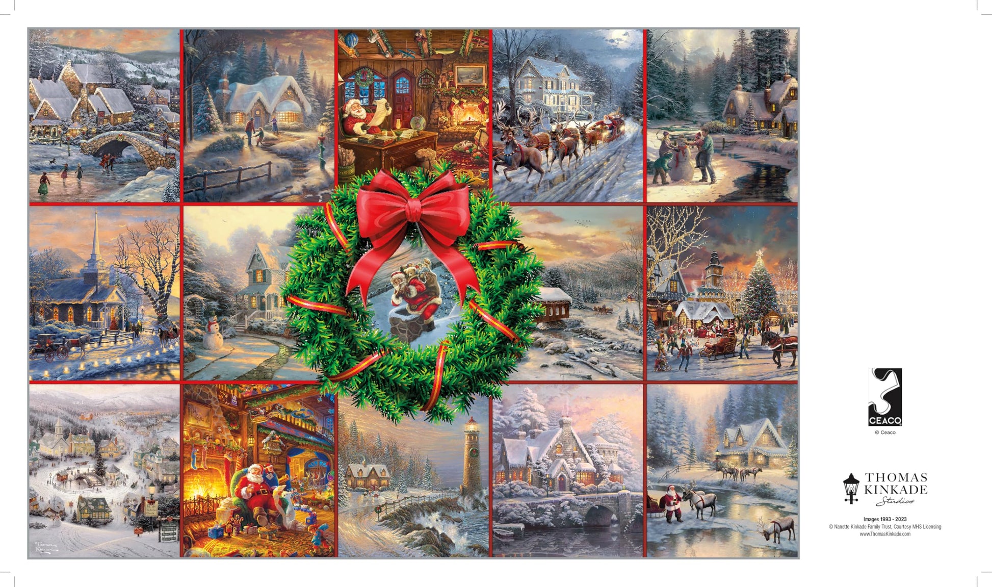 Buffalo Games - Thomas Kinkade Winter Collage - 2000 Piece Jigsaw Puzzle