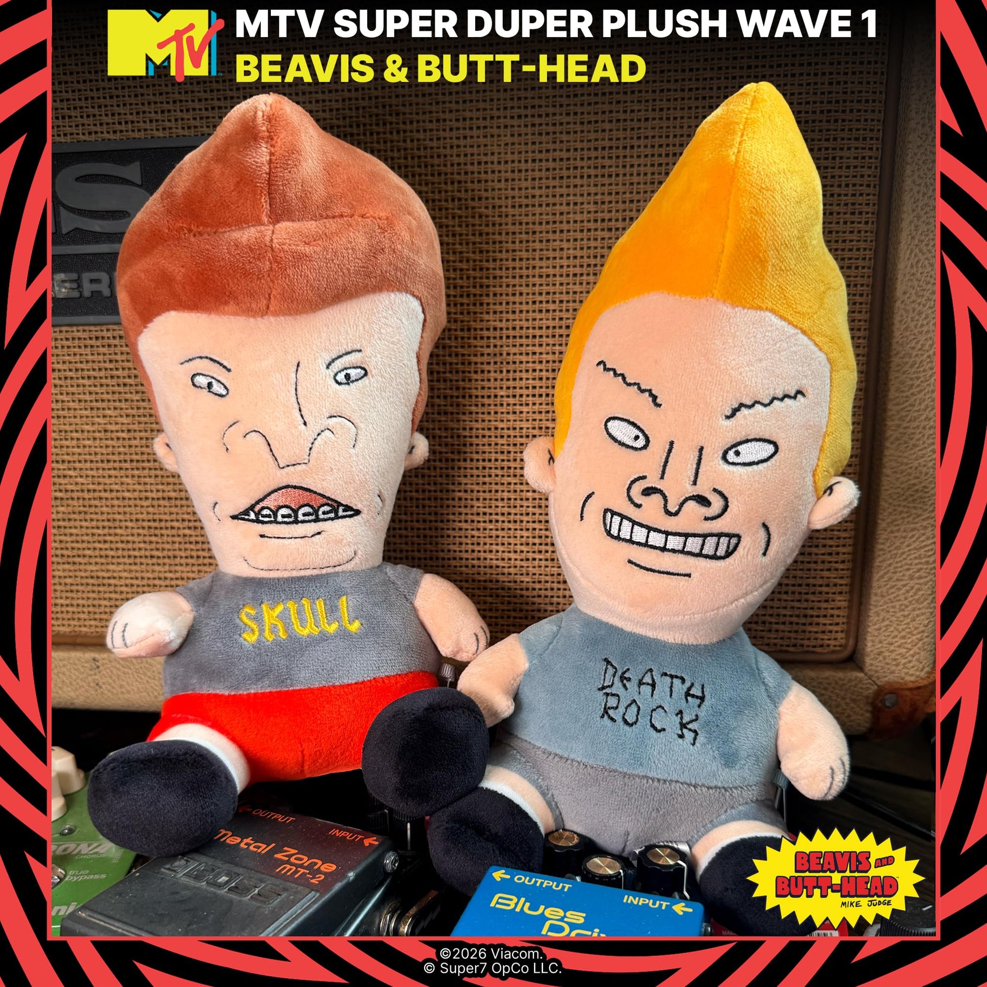Super7 Super Duper Plush Beavis - 8" MTV Beavis and Butt-Head Plush Toy - Classic TV Show Collectibles and Retro Toys
