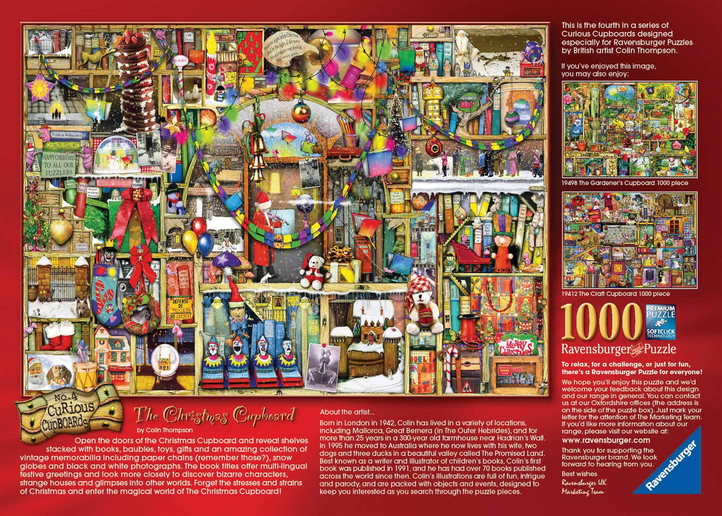 Ravensburger The Christmas Cupboard, Colin Thompson Jigsaw Puzzle (1000-Piece)
