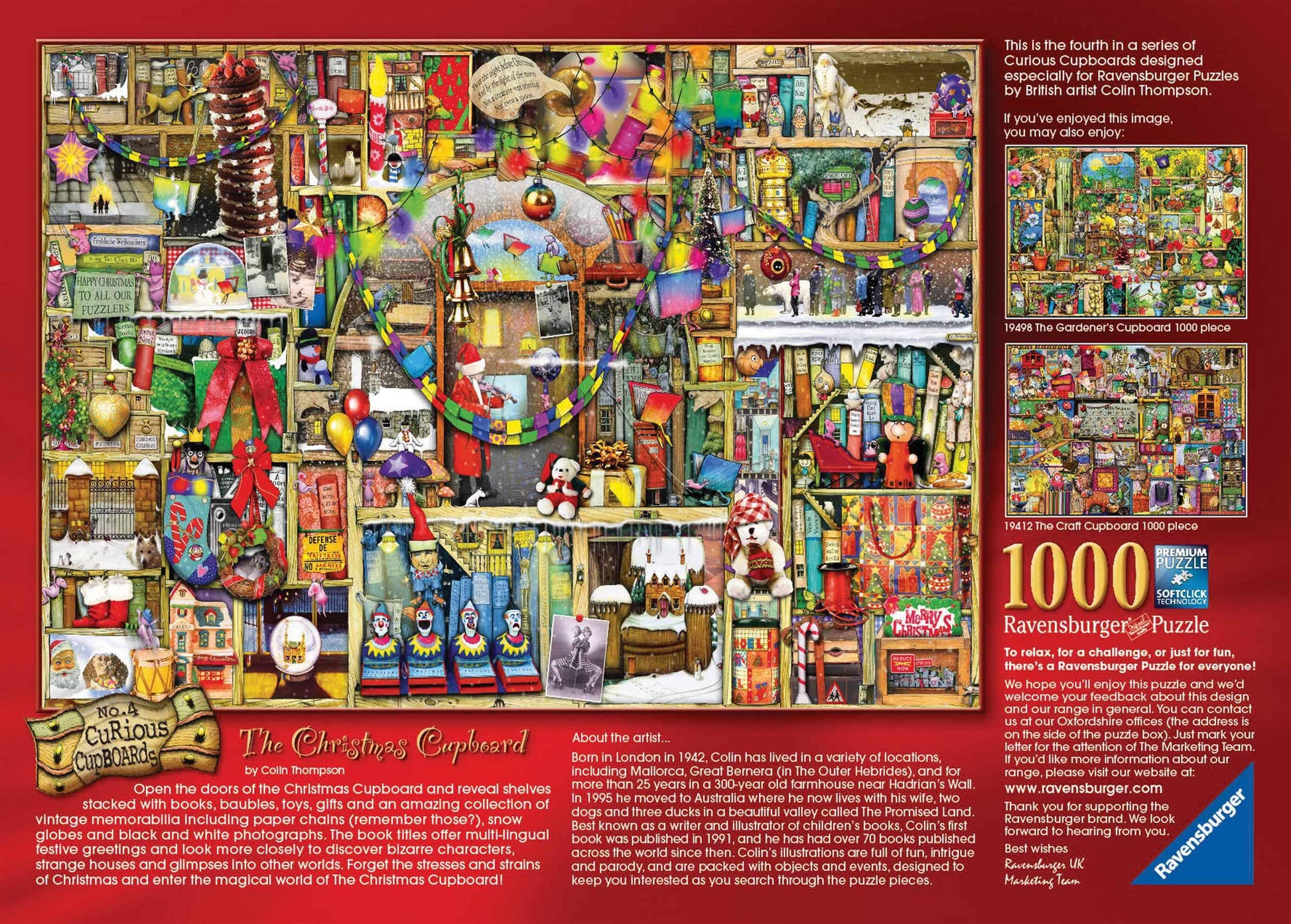 Ravensburger The Christmas Cupboard, Colin Thompson Jigsaw Puzzle (1000-Piece)
