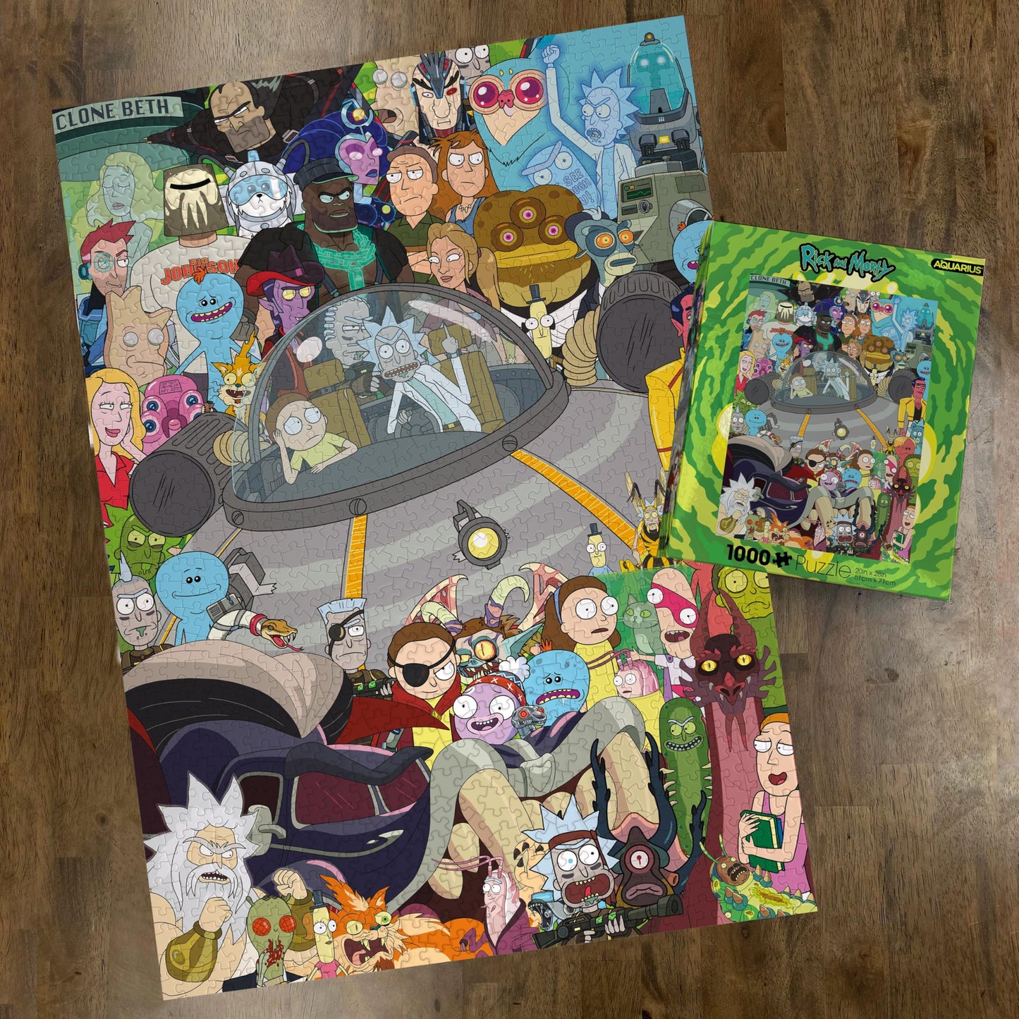AQUARIUS Rick and Morty Puzzle, 1000 Piece Jigsaw Puzzle, 20 x 27 Inch Adult Swim Gift for Fans, Collectors and Adults
