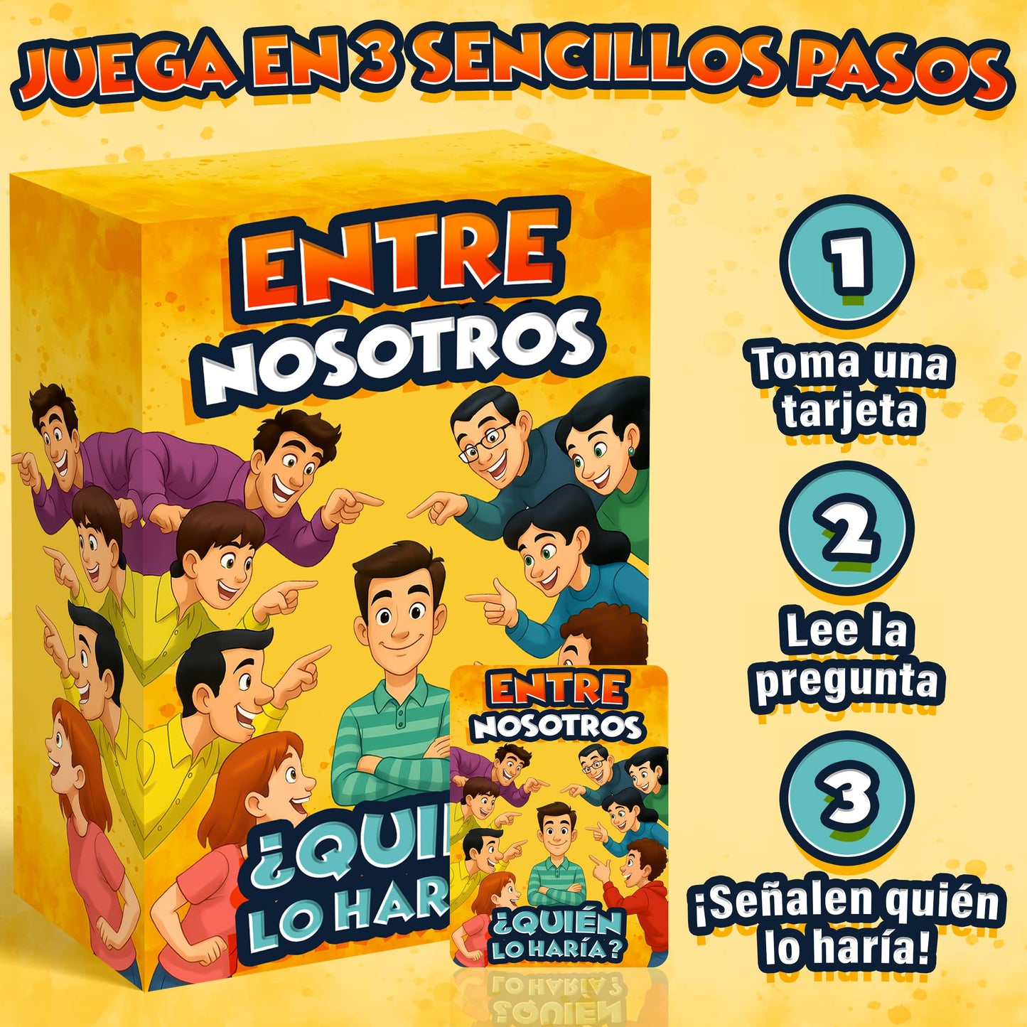 ¿Quién lo Haría? Board game en Español for Family, Friends, Adults & Teens | Juego de Cartas Divertido para Parties, Game Night, Travel, Birthday |
