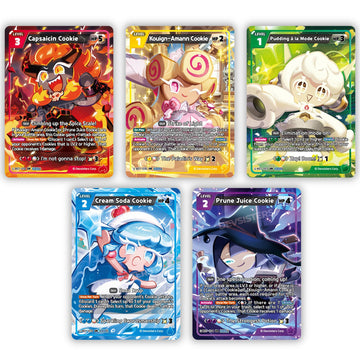 CookieRun: Braverse Trading Card Game - Arena of Glory Booster - 4 Pack Bundle (9 Cards Each) - Deck Building, Strategy Battle TCG, Randomly Assorted