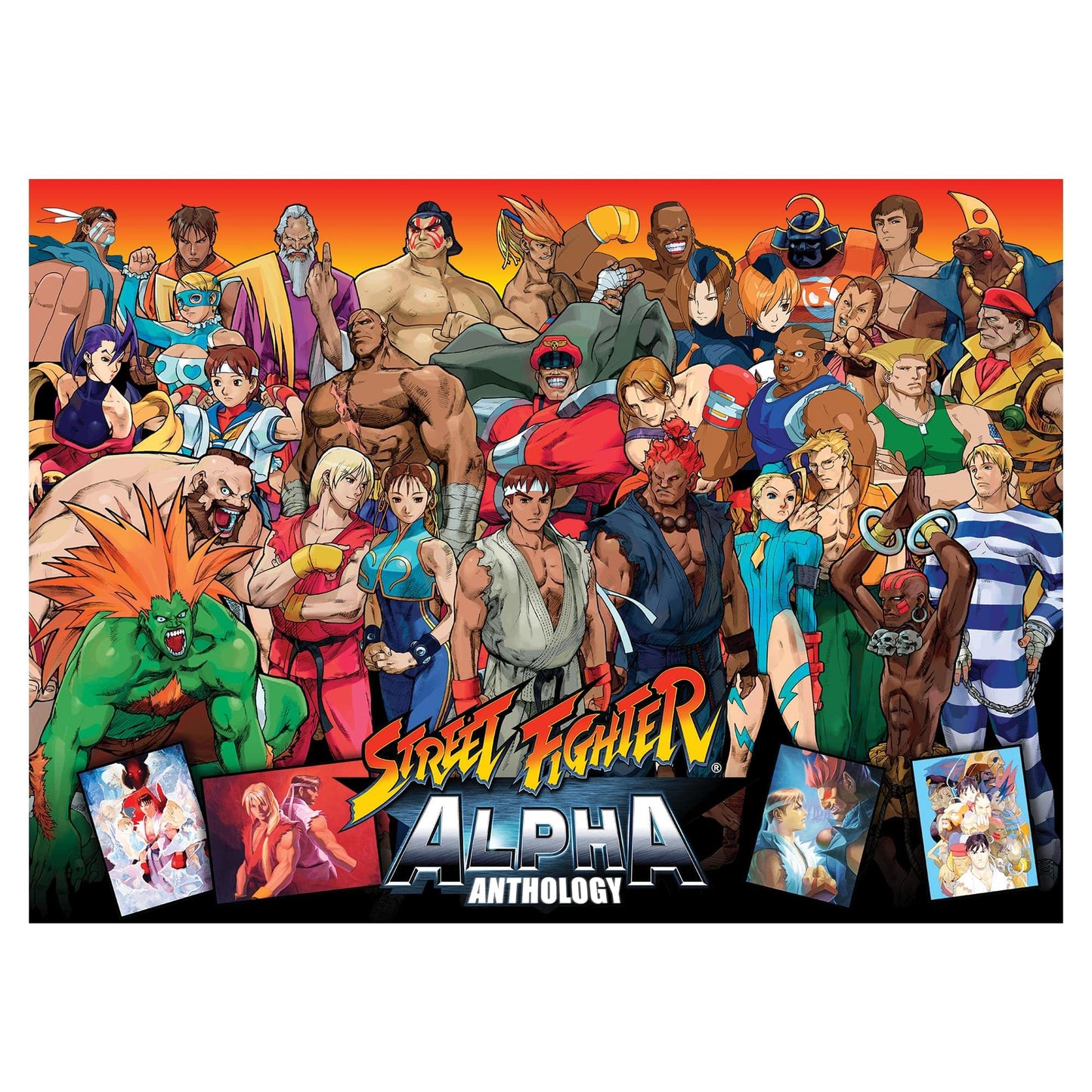 Street Fighter: Alpha Collage 1000-Piece Jigsaw Puzzle | Brain Teaser, Building Kit Activities | 28 x 20 Inches