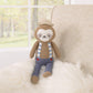 Cuddle Me Scottie The Sloth 12" Grey & Blue Knit Plush Stuffed Animal, Grey, Blue, Red, (3745008P)