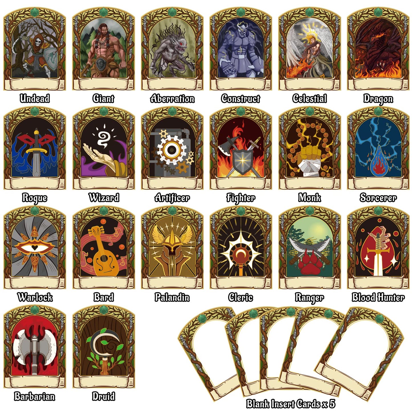 CZYY DND Initiative & Combat Tracker Set, Acrylic Markers with Insert Cards