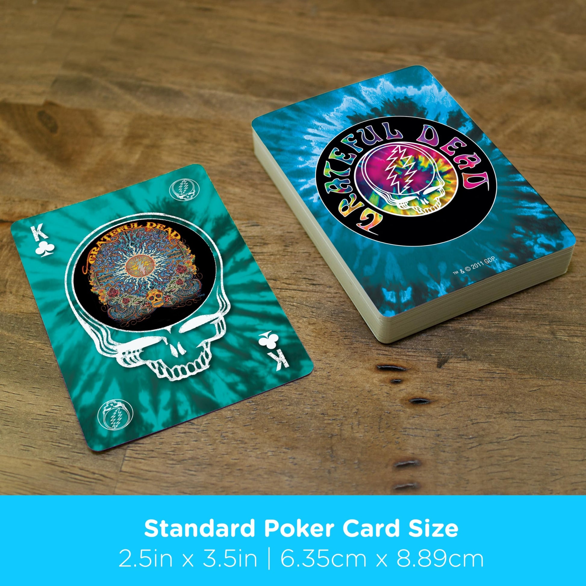 AQUARIUS Grateful Dead Playing Cards Standard Size - Themed Novelty Deck with 52 Unique Band Designs - Collectible Merchandise Gift for Teens