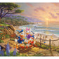 1000PC Thomas Kinkade Disney Dreams: A Ducky Day, Donald and Daisy