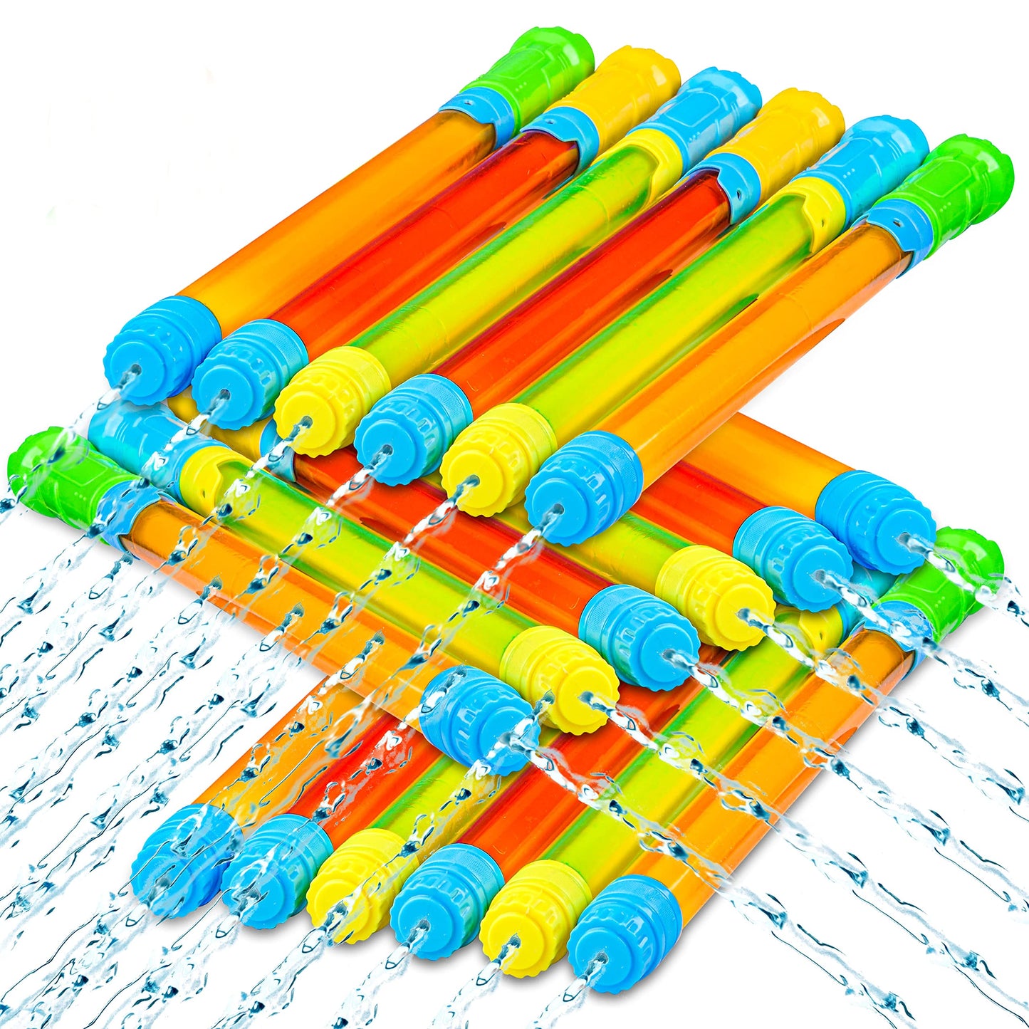 Sloosh 24 pcs Blaster Soaker Water Gun, Squirt Guns Soaker for Kids Summer Swimming Pool Beach Sand Outdoor Water Activity Fighting Play Toys,16.5''