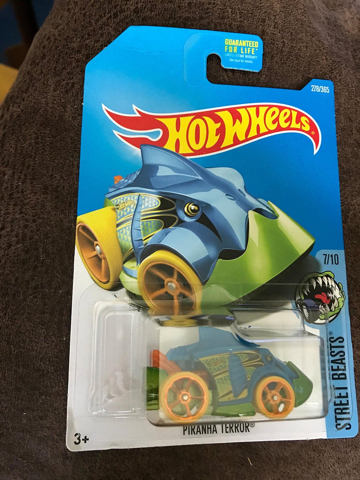 Hot Wheels 2017 Street Beasts Piranha Terror (Piranha Car) 278/365, Blue