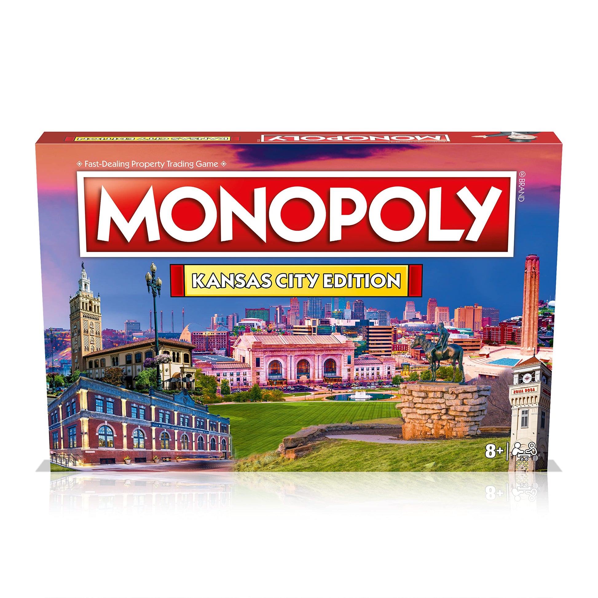 Monopoly Board Game Kansas City Edition: 2-6 Players Family Board Games for Kids and Adults, Board Games for Kids 8 and up, for Kids and Adults, Ideal