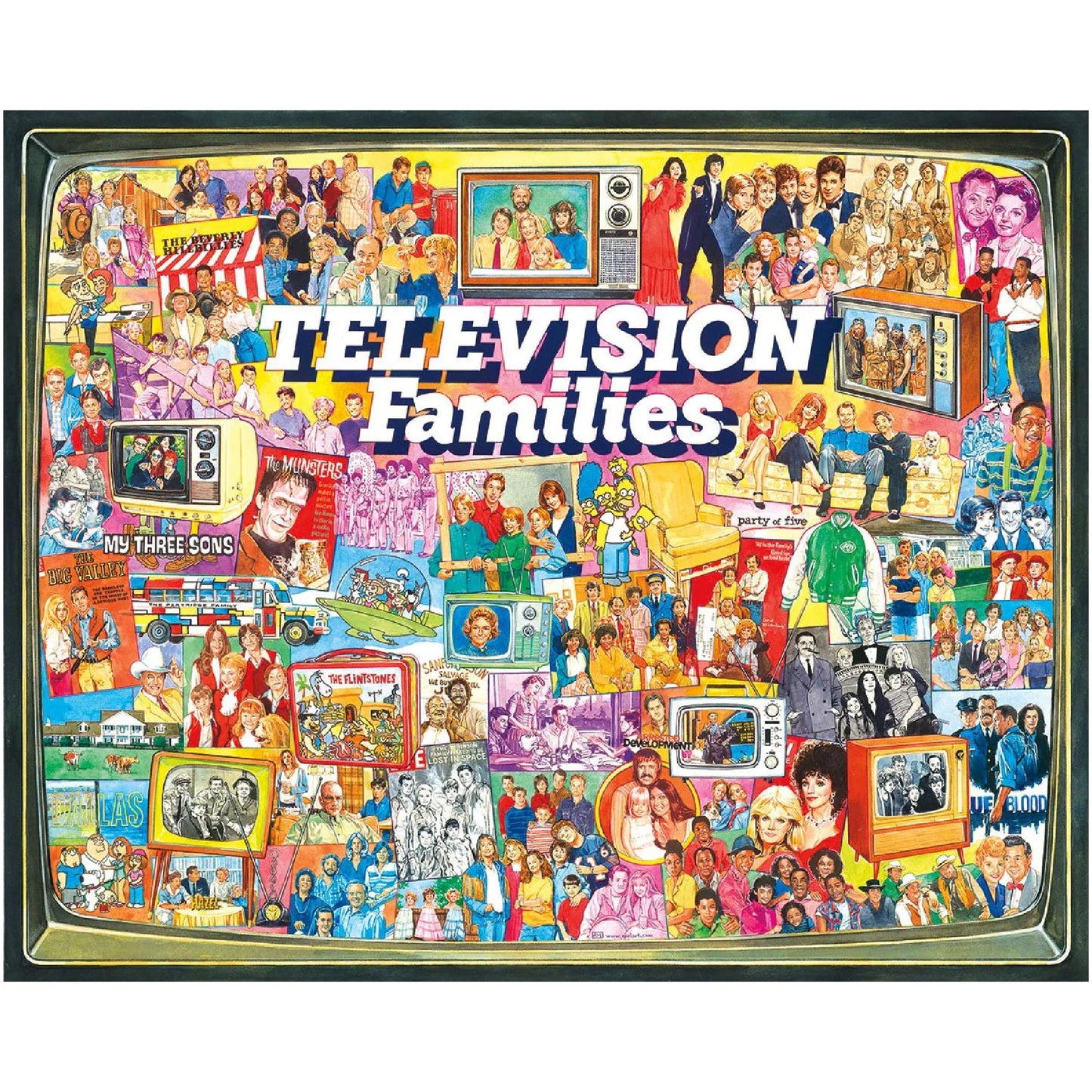 White Mountain Puzzles TV Families - 1000 Piece Jigsaw Puzzle