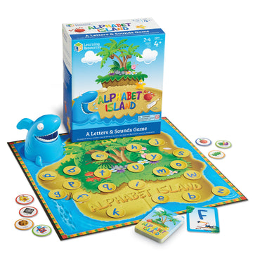 Learning Resources Alphabet Island a Letter & Sounds Game - Montessori ABC Toys, Learn to Read, Phonics for Toddler , Writing Practice, Board Game
