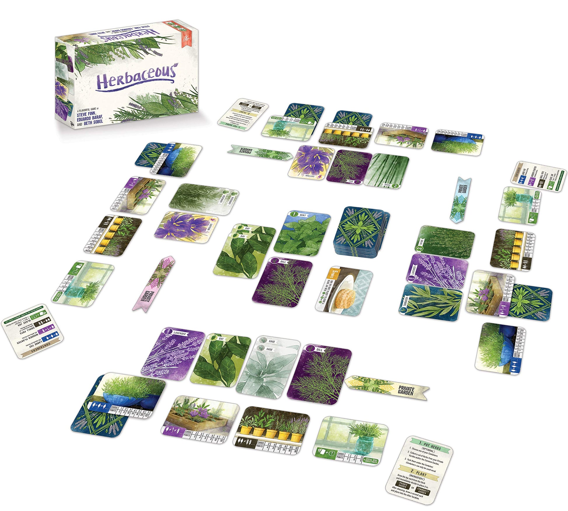 Pencil First Games Herbaceous Card Game - A Flavorful Set Collection Game of Garden Herbs and Containers by Pencil First Games for 1-4 Players