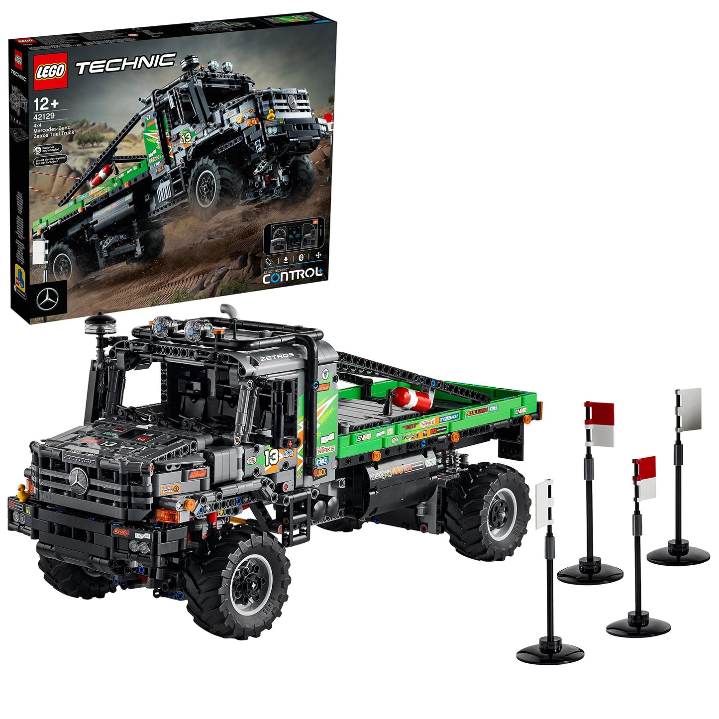 LEGO Technic 4x4 Mercedes-Benz Zetros Trial Truck 42129 Building Kit; Explore A Powerful App-Controlled Toy Truck; New 2021 (2,110 Pieces)