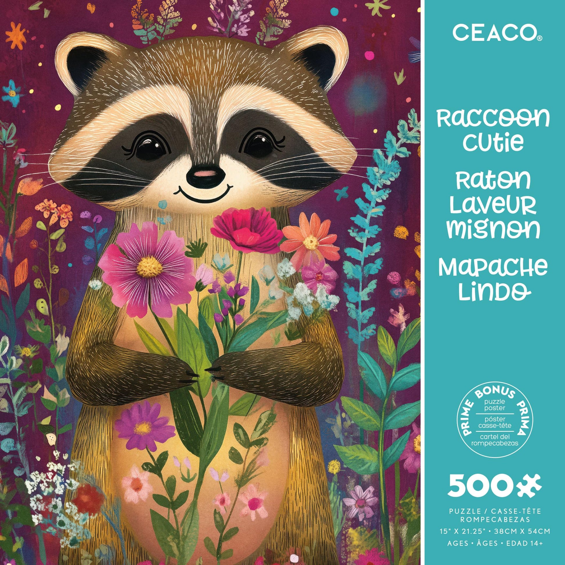 Ceaco - Raccoon Cutie - 500 Piece Jigsaw Puzzle for Adults