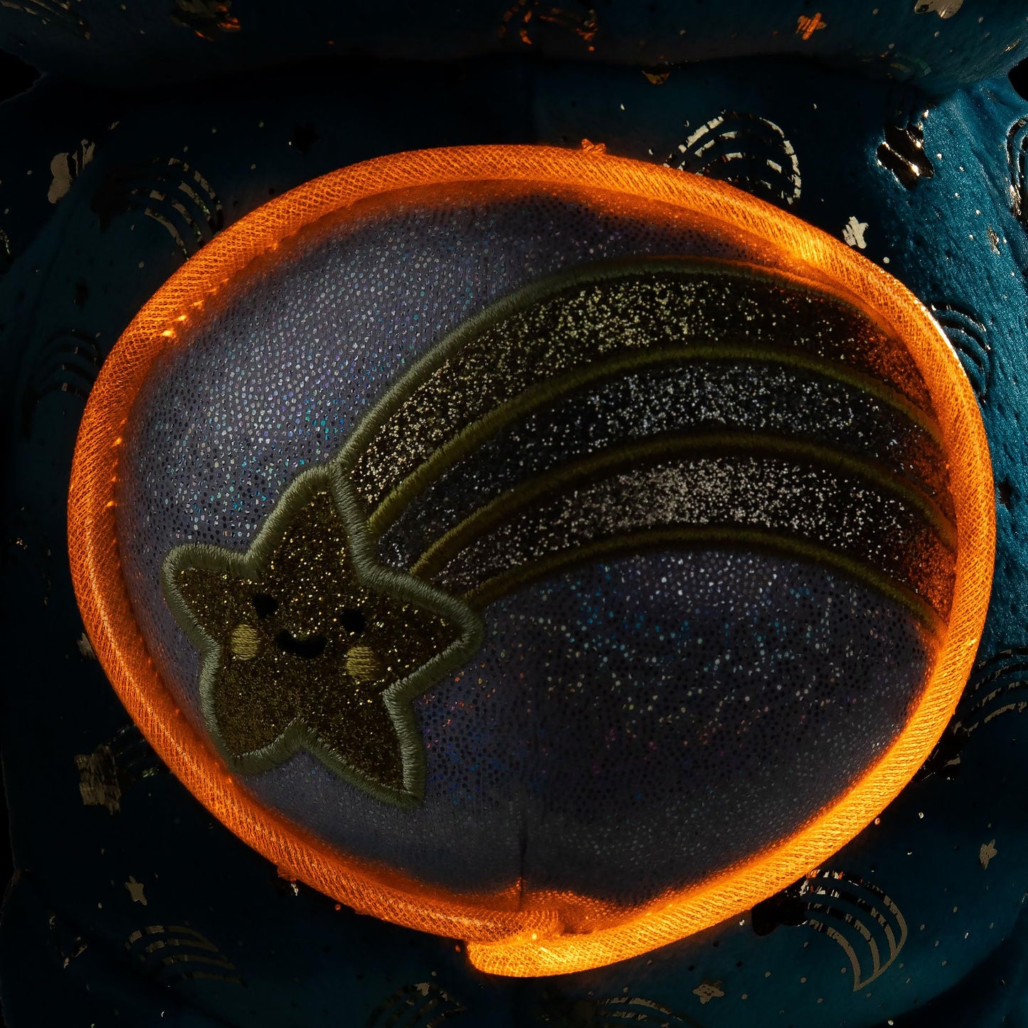 Basic Fun Care Bears 35 cm Luminous Belly Plush - Wish Bear - Soft Environmentally Friendly Toy with Illuminated Belly Badge - Comfortable Collectable