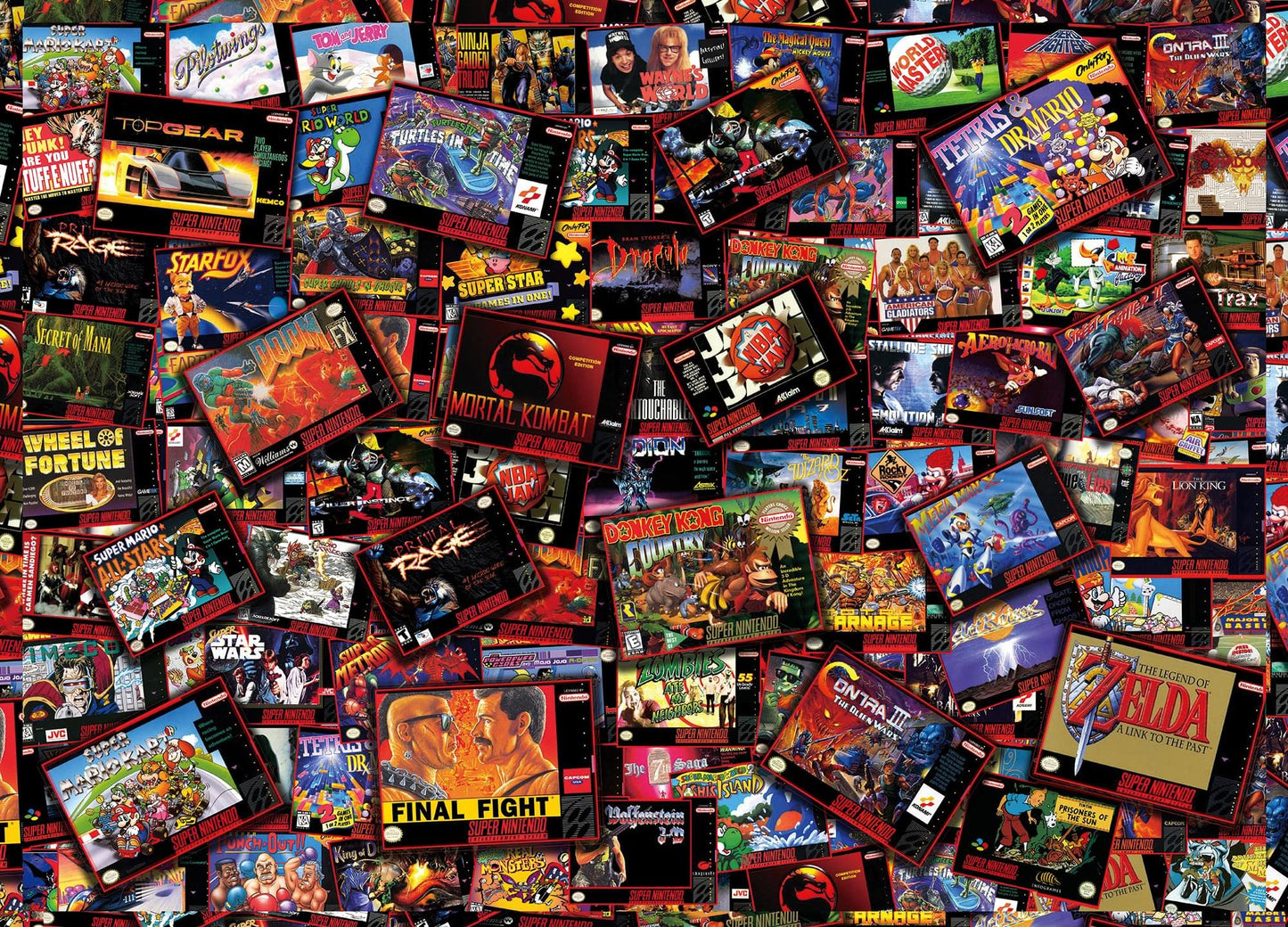 Super Never Ending Showdowns Retro Video Games 1000-Piece Jigsaw Puzzle for Adults, Kids | Interactive Brain Teaser, Educational Toys & Games, Home