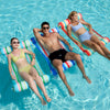 Sloosh 3 Pack 4-in-1 Inflatable Pool Floats Hammock, Water Lounges, Multi-Purpose Swimming Pool Accessories (Saddle, Lounge, Hammock, Drifter), Lake