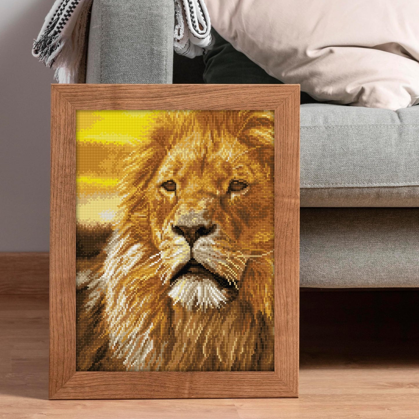 DIAMOND DOTZ Lord of The Serengeti Lion Diamond Painting Kits for Adults - Diamond Art Kits a Relaxing Creative Craft Kit with Dotz Gems 17.7"x13.8"