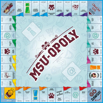 Late for the Sky Mississippi State University Opoly Board Game for 2-6 Players, Ages 12+, College Campus Theme Family Strategy Party Game