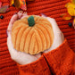 DolliBu Large Pumpkin Plush - Spooky Plush Pumpkin Toy for Teddy Bear Stuffed Animal, Cute Halloween Decor, Party Favor and Crafts, Thanksgiving Mini