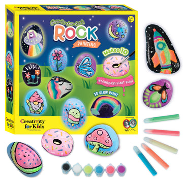 Creativity for Kids Rock Painting Kit - Glow in the Dark Rock Kit: Crafts for Kids, Painting Rocks Arts and Crafts, Kids Gift (Ages 6+)
