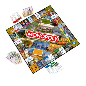 Monopoly Board Game - Grand Rapids, MI Edition: 2-6 Players Family Board Games for Kids and Adults, Board Games for Kids 8 and Up, Great for Game