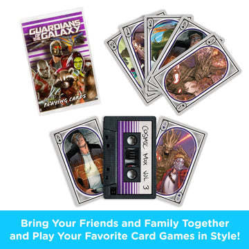 Aquarius Guardians of The Galaxy Cassette Playing Cards - Comic Themed Deck of Cards for Your Favorite Card Games - Officially Licensed Guardians