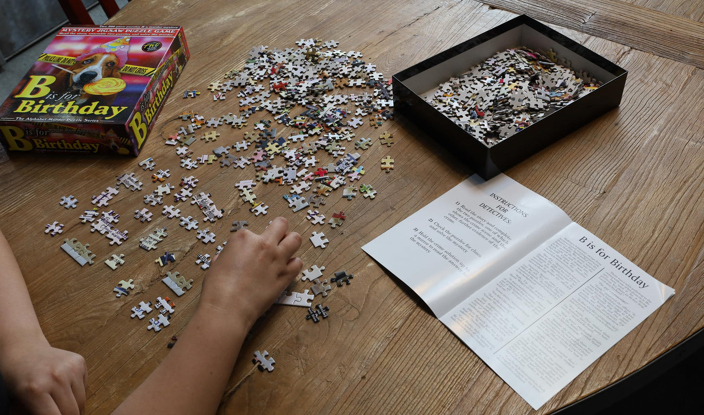 TDC Games Alphabet Mystery Jigsaw Puzzle for Adults, 500 Piece Puzzle Game - B is for Birthday
