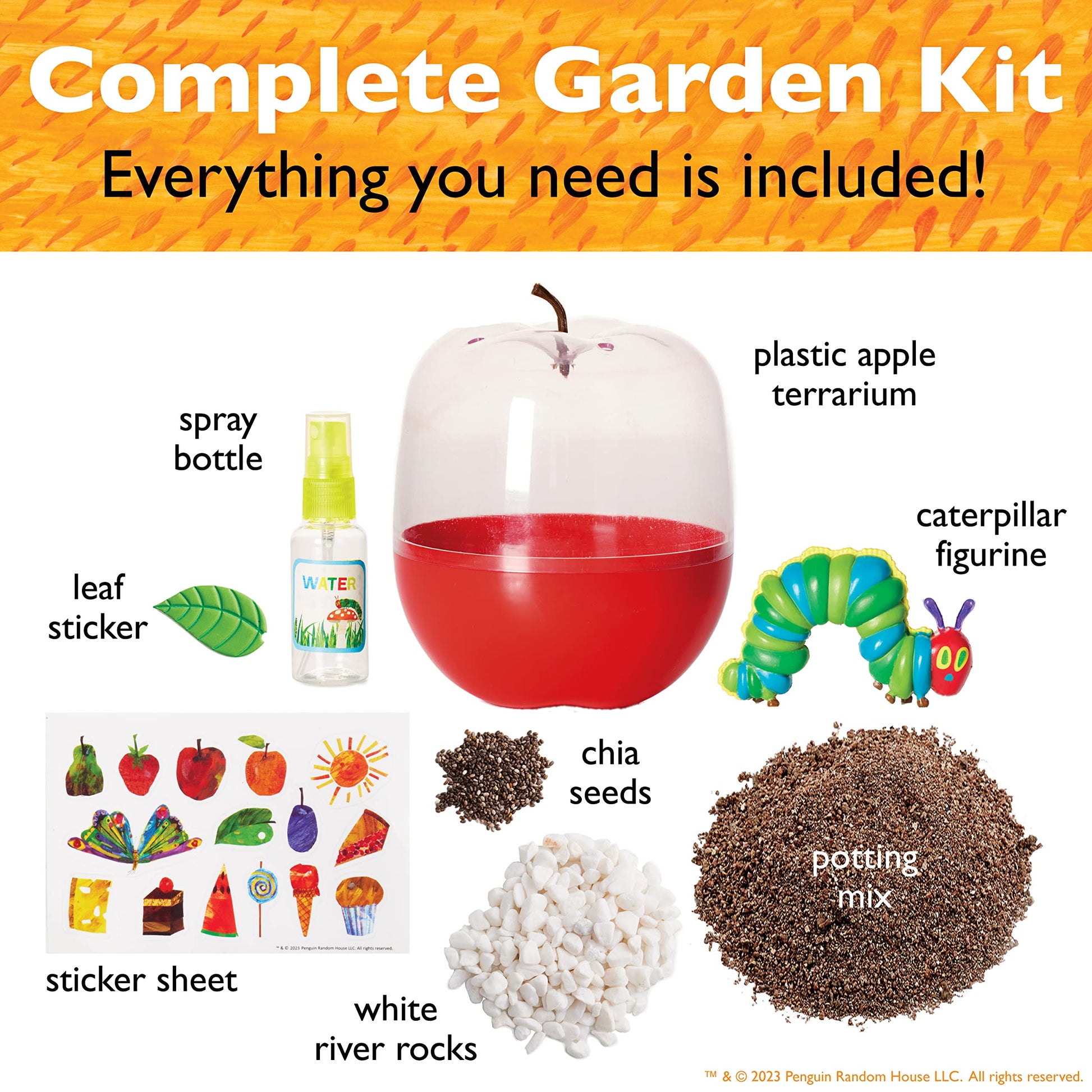 Creativity for Kids The Very Hungry Caterpillar: Ready to Grow Garden - Summer Activities | Science Terrarium Kit Inspired from The World of Eric