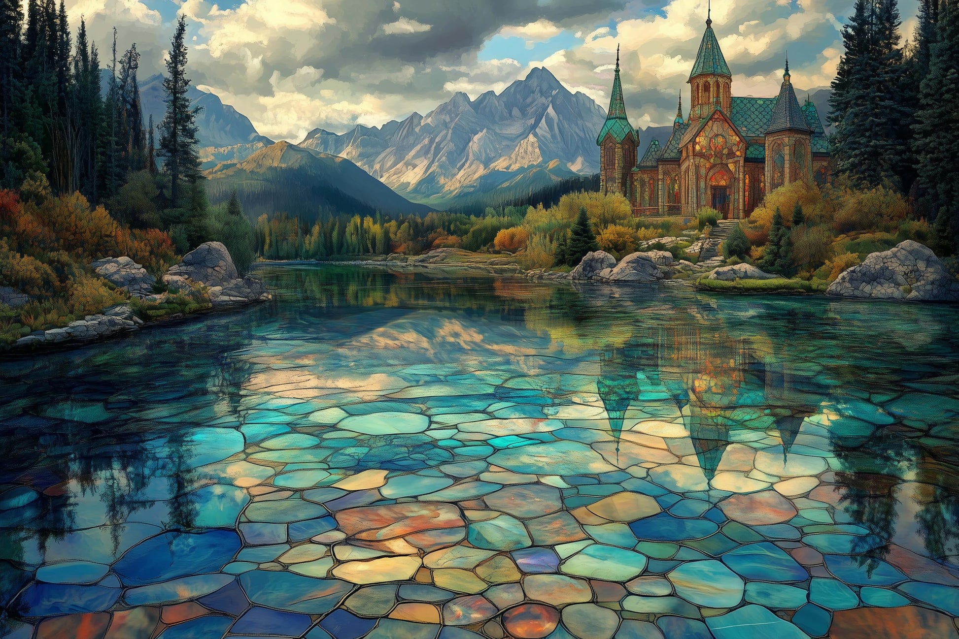 1000 Piece Mosaic Stained Glass Jigsaw Puzzle for Adults - Impossible Hard Difficult Challenging Puzzles for Adults - Stained Glass Collection