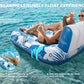 Pool Floats Adult 2 Person Inflatable Tanning Pool Lounger Extra Large River Rafts Heavy Duty Water Floaties Chair Lounge Recliner with Cupholder