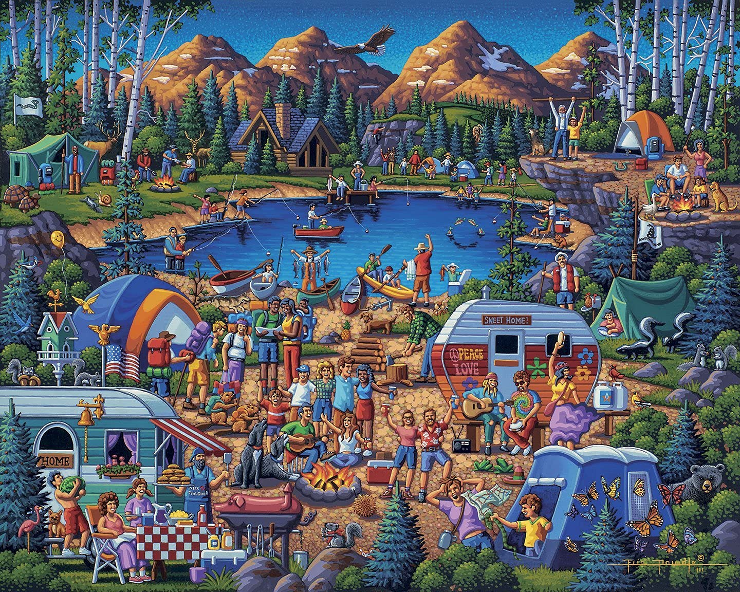 Dowdle Jigsaw Puzzle - Camping Adventure - 1000 Piece