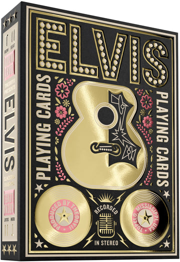theory11 Elvis Playing Cards, Gold/Pink