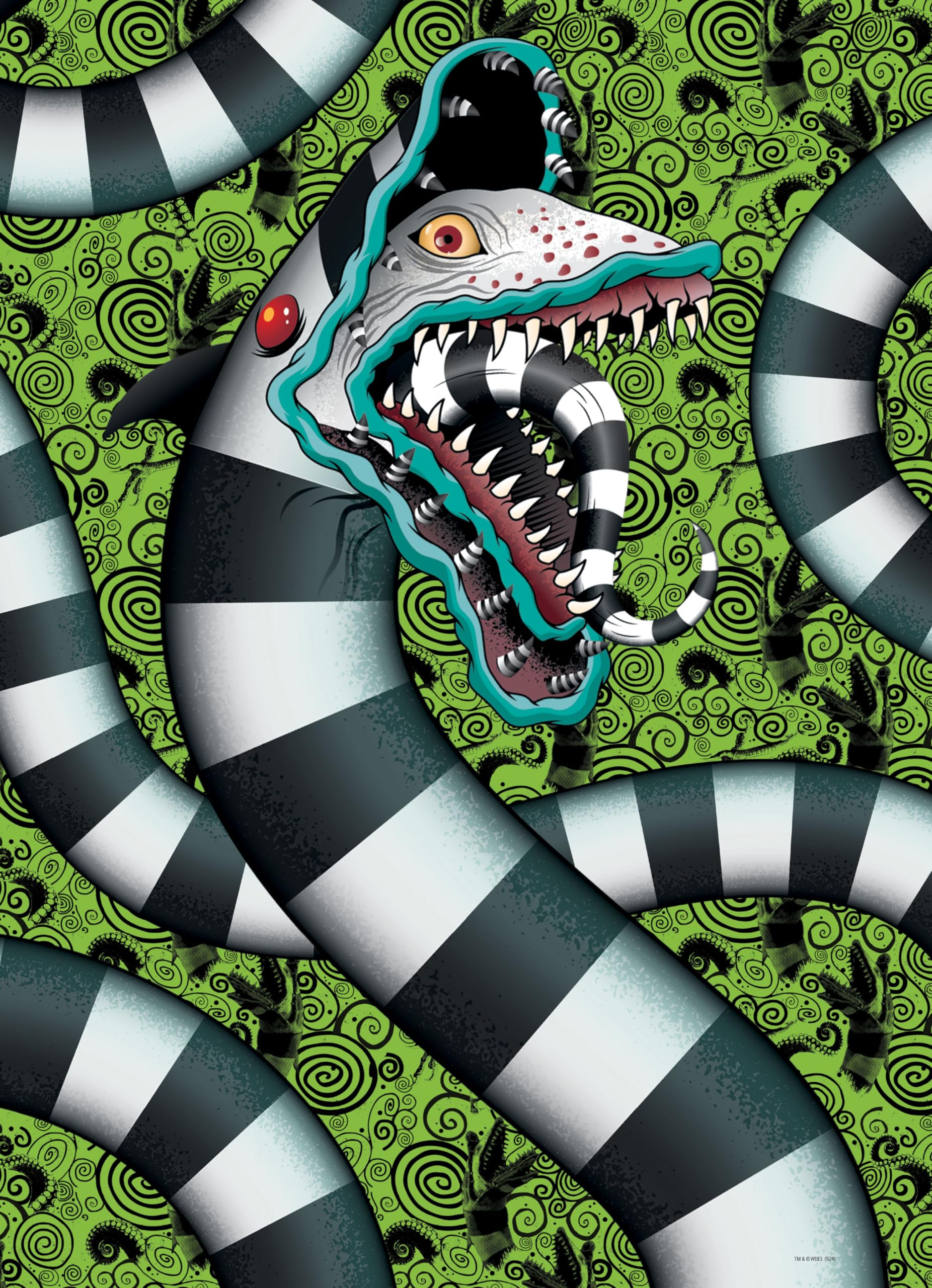 Beetlejuice Sandworm! 1,000 Piece Jigsaw Puzzle, Dimensions 19” x 27”, Featuring the Sandworm from Tim Burton’s Classic Film, Challenging and Engaging