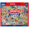 White Mountain 1000 Piece Jigsaw Puzzle Iconic Athletes, Sports Heroes