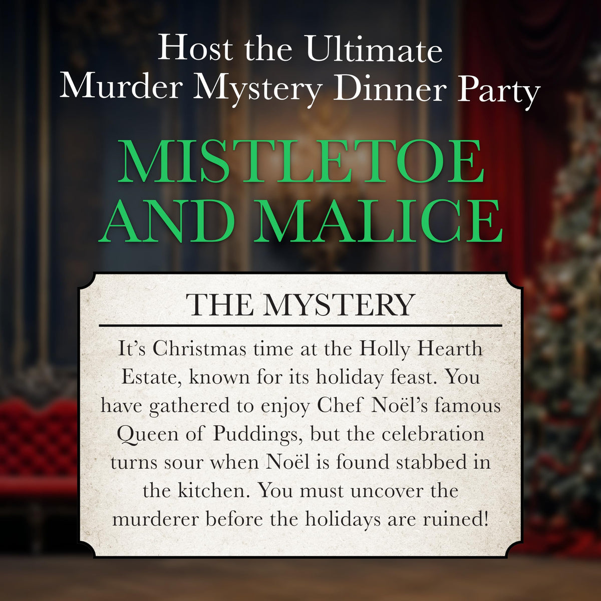 Mistletoe & Malice Murder Mystery Party Game for Adults, Ages 16+