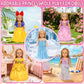 Lavwix 8 pcs American Doll Clothes Set for 18 inch Dolls, Doll Clothing Outfits Include 6 Different Princess Dresses, Crown, Hair Bow, Christmas