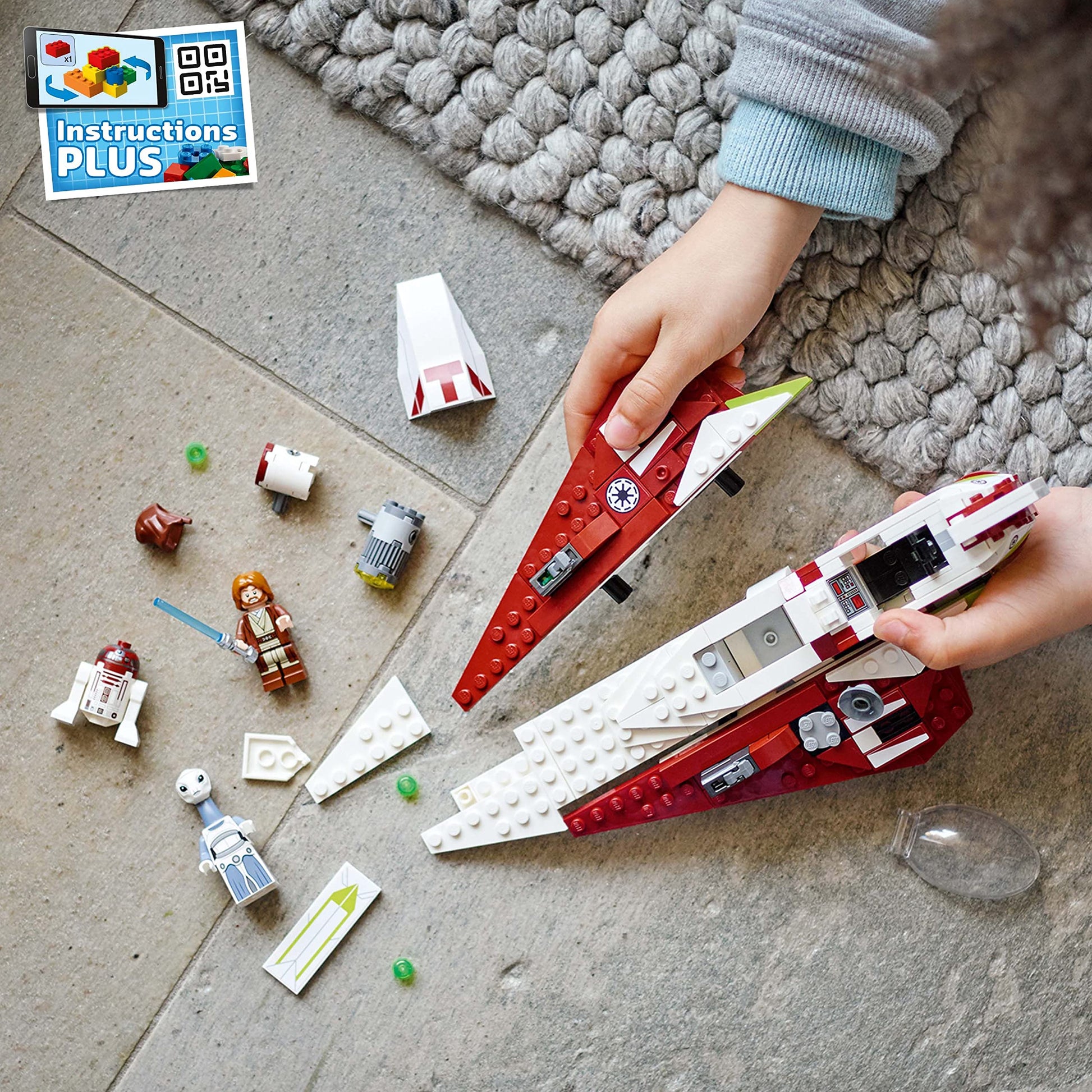 LEGO Star Wars OBI-Wan Kenobi's Jedi Starfighter 75333 Building Toy Set - Features Minifigures, Lightsaber, Clone Starship from Attack of the Clones,