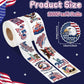 5wsech United States 250th Anniversary Roll Stickers for Kids - 1000Pcs 4th of July 1776-2026 America Flag Elements Patriotic Decals for Independent
