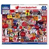 White Mountain 1000 Piece Jigsaw Puzzle Legends Collage, I Love Basketball