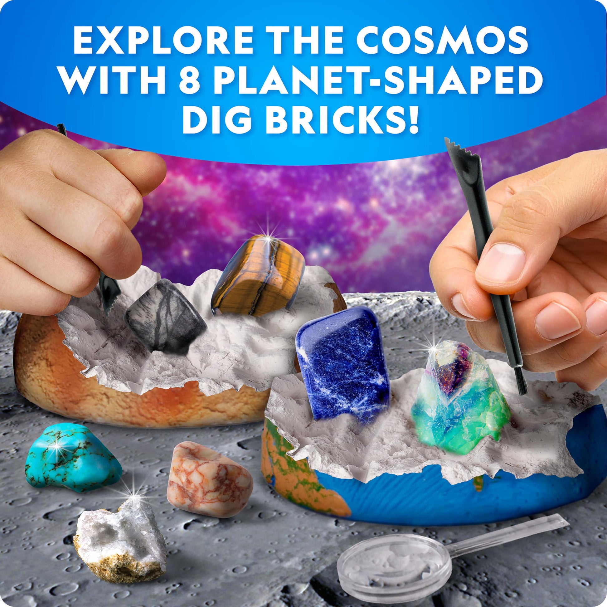 National Geographic Space Gemstone Dig Kit with 16 Real Specimens