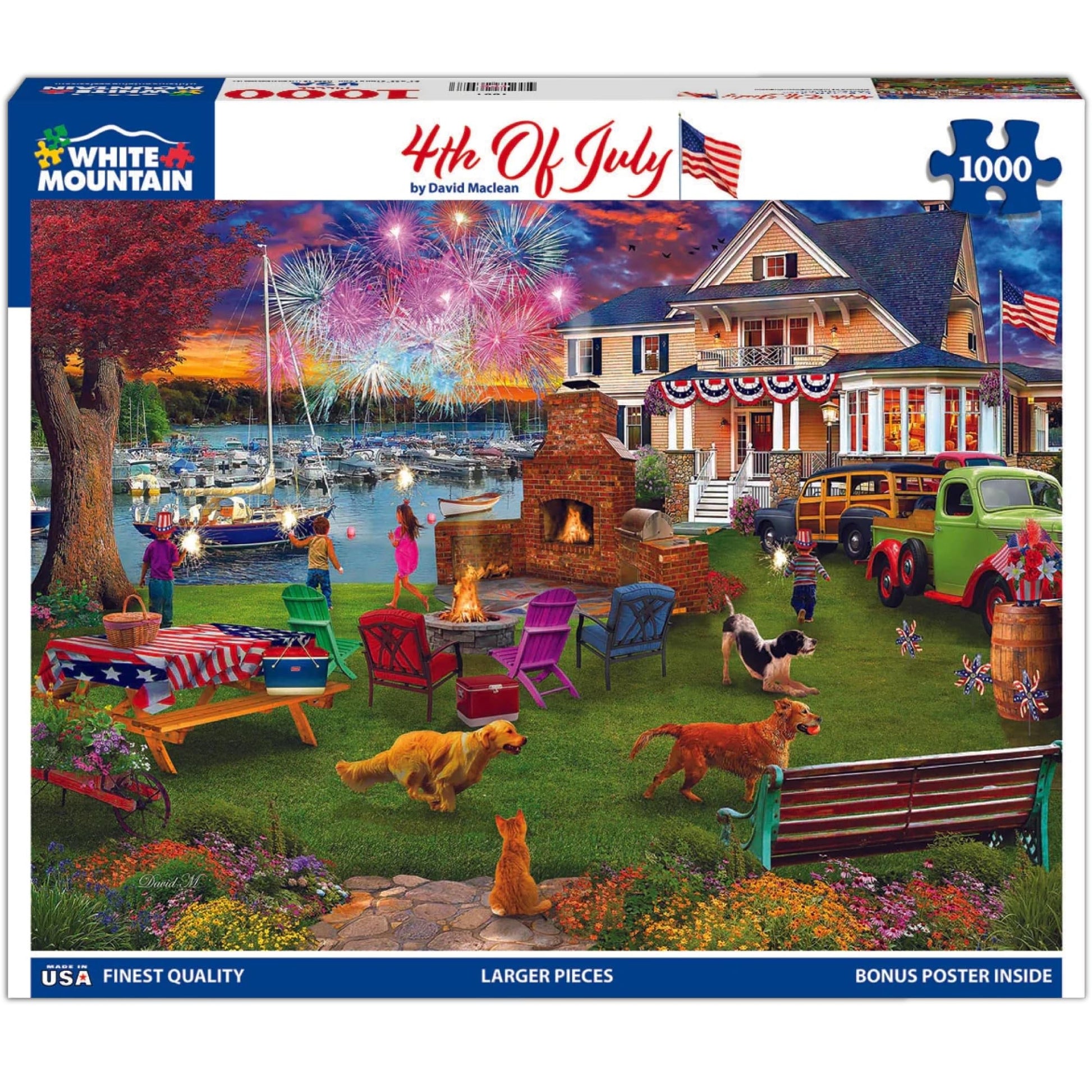 White Mountain 1000 Piece Jigsaw Puzzle Patriotic Summer, 4th of July