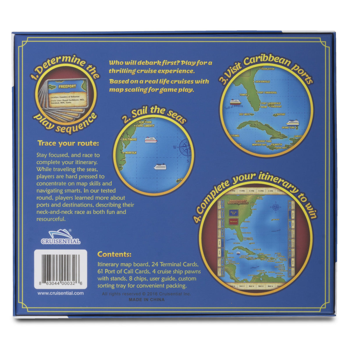 Cruise Ship Gift Educational Board Game Imaginary Destination Age 8+ Fun Toy Great Items