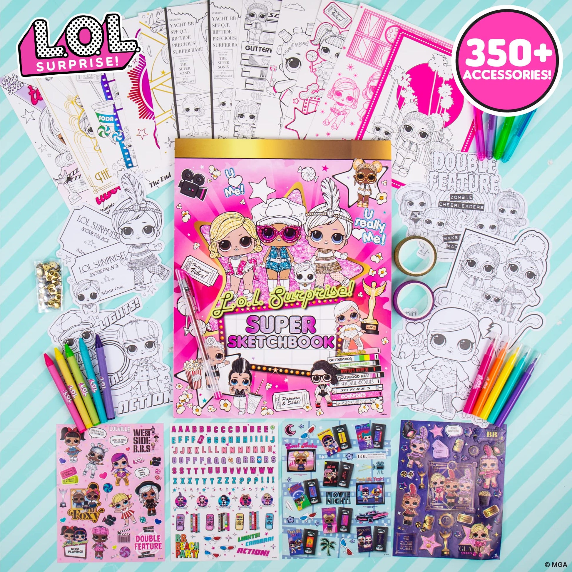 L.O.L. Surprise! O.M.G. Ultimate Fashion Designer by Horizon Group USA, Color & Create Outfits & Make-Up Looks for The O.M.G. Sisters, Includes 2