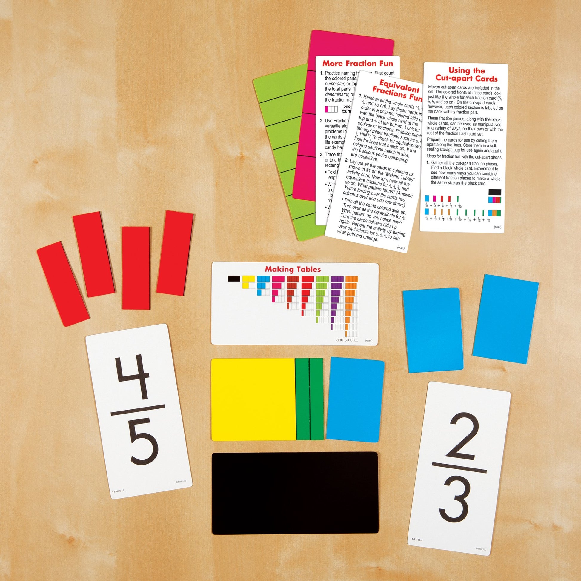 TREND ENTERPRISES: Fraction Fun Skill Drill Flash Cards, Wholes to Twelfths in Symbols & Graphs, Exciting Way for Everyone to Learn, Great for Skill