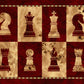 HPL Large High Gloss Cherry and Burlwood Color Locking Chess Storage Box for up to 4 3/4 inch Men Set