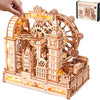 ROBOTIME Wooden Town Marble Run - 3D Wooden Puzzles for Adults EGB01 Night City Marble Run Kit - Wooden Puzzle Models for Adults to Build