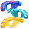 Sloosh Inflatable Pool Float Chairs for Adults, 3 Packs Floating Noodle Chair Sling Floaties with Tropical Design for Swimming Pool Water Chair Pool